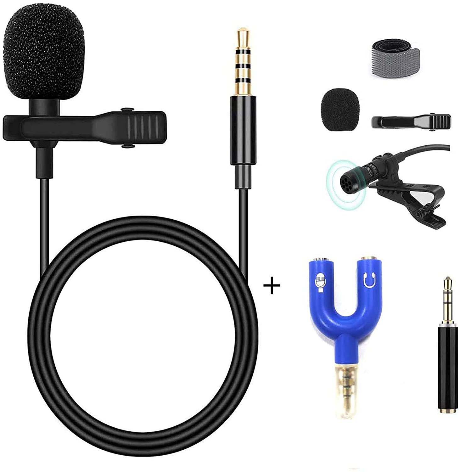 Microphone à condensateur d'enregistrement, microphone de téléphone portable,  microphone jack 3,5 mm 