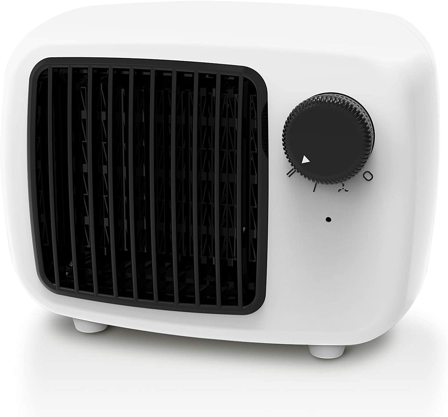  ZEEFO  Mini radiateur soufflant en céramique Blanc, radiateur électrique avec modes de chauffage 900W/600W, économie d’énergie avec protection contre la surchauffe et le basculement pour la maison/le bureau