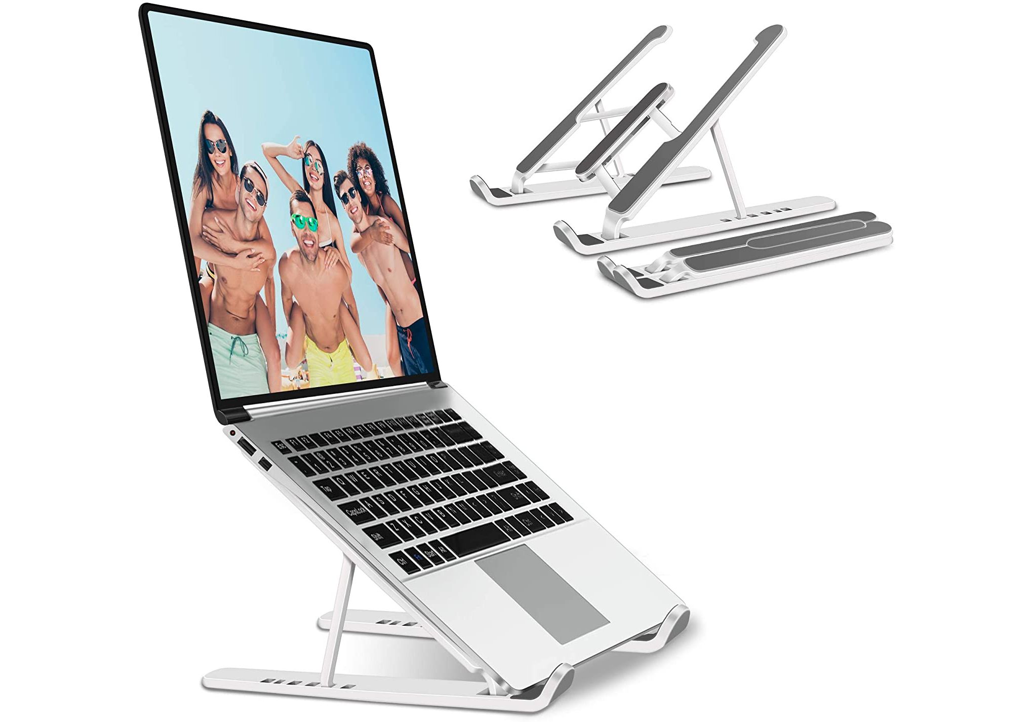 support ventilé de refroidissement pour ordinateur portable 7 niveaux réglable en aluminium pour MacBook Pro/Air plus 10-15,6 Sony Support pour ordinateur portable pliable Dell HP Lenovo