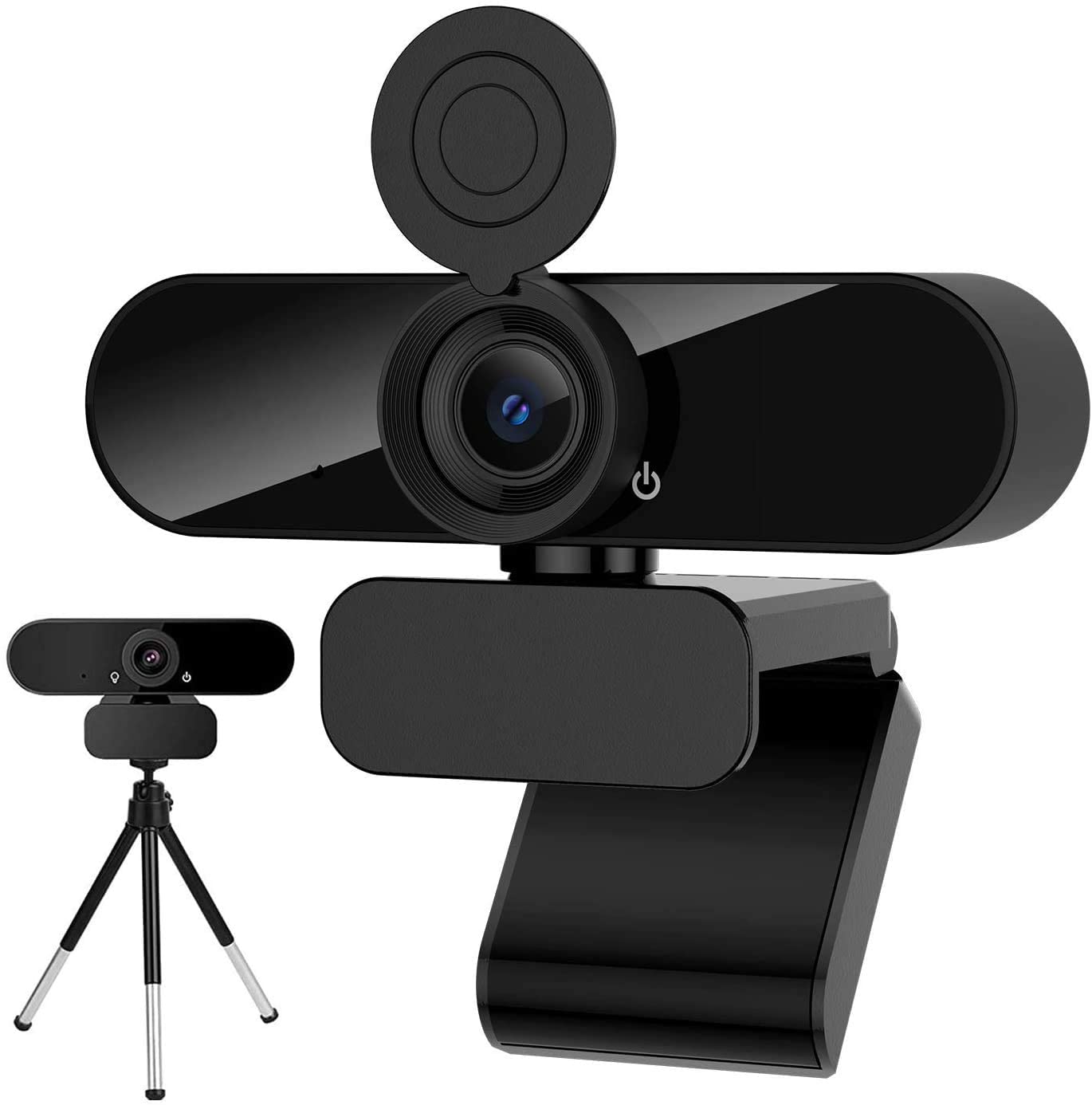 xiaocai Webcam USB 1080P HD avec microphone Webcam et trépied pour  ordinateur de bureau, ordinateur portable avec USB et microphone intégré  pour réduction du bruit, rotation à 360°, Plug & Play 